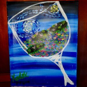 🦄 Look Ponde Glass || Painting Of A Pond Inside A Wine Glass || Worldly Wonders